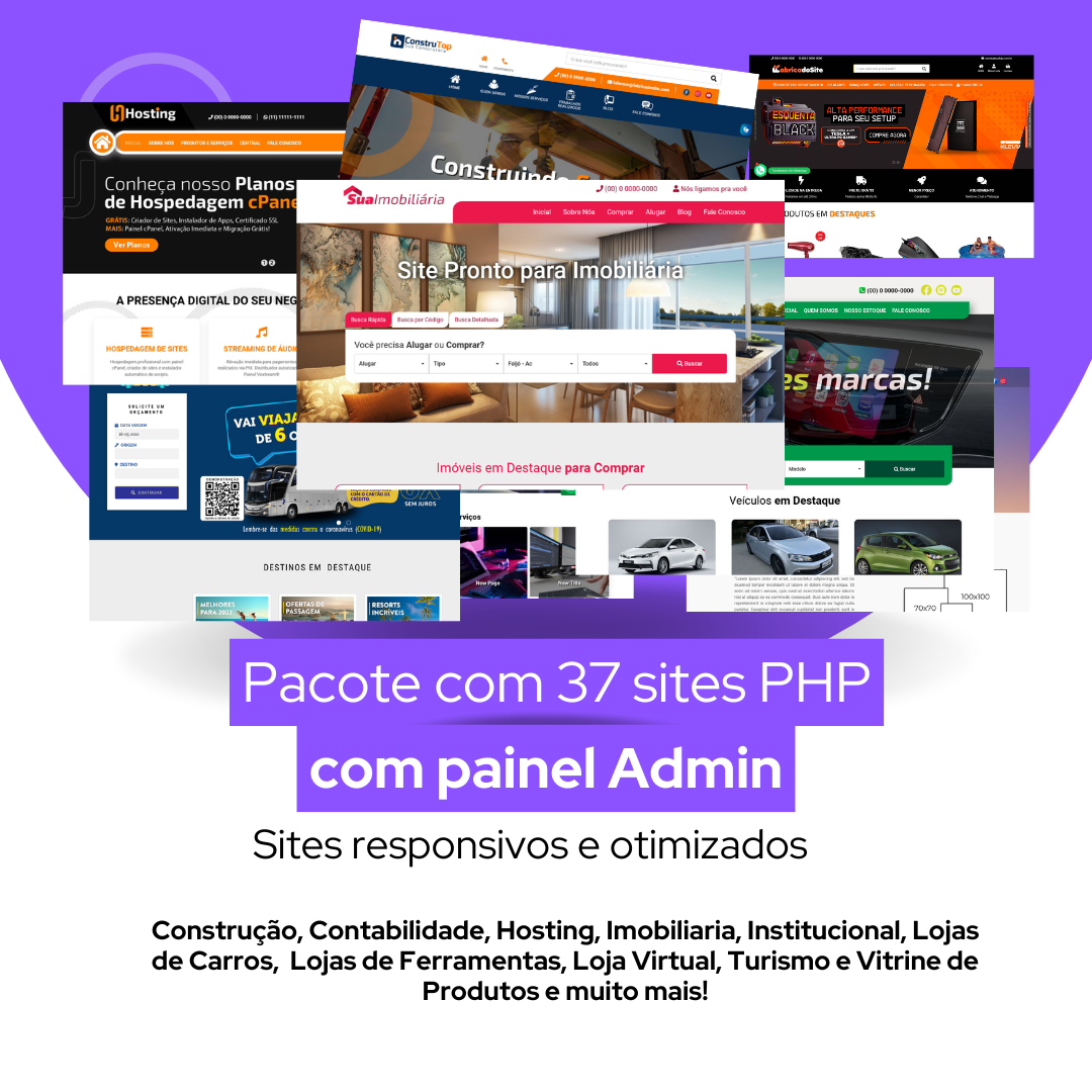 37 Sites PHP Vários Nichos